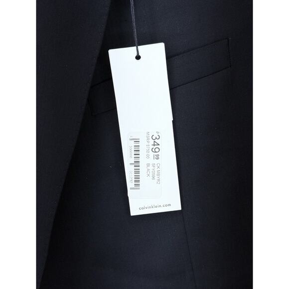 100% wool CALVIN KLEIN MEN'S REFINED Regular FIT STRETCH BLACK BEAUTY 44x37W - Picture 9 of 9